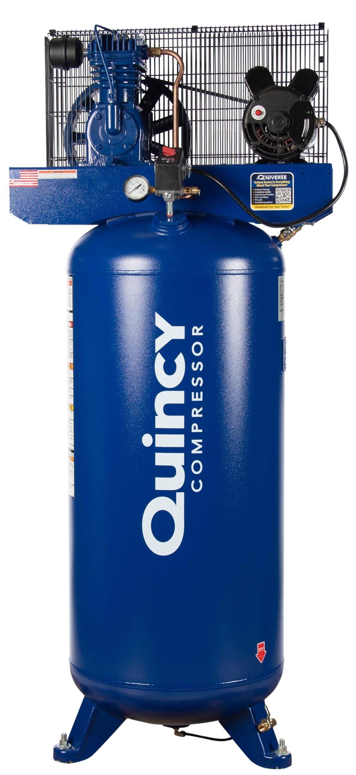 Quincy 2V41C60VC QT-54 Pro 5-HP 60-Gallon Two-Stage Air Compressor